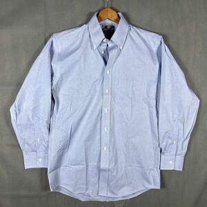 Stafford Shirt Mens 15 1/2 33 Blue Long Sleeve Button Up Wrinkle Free